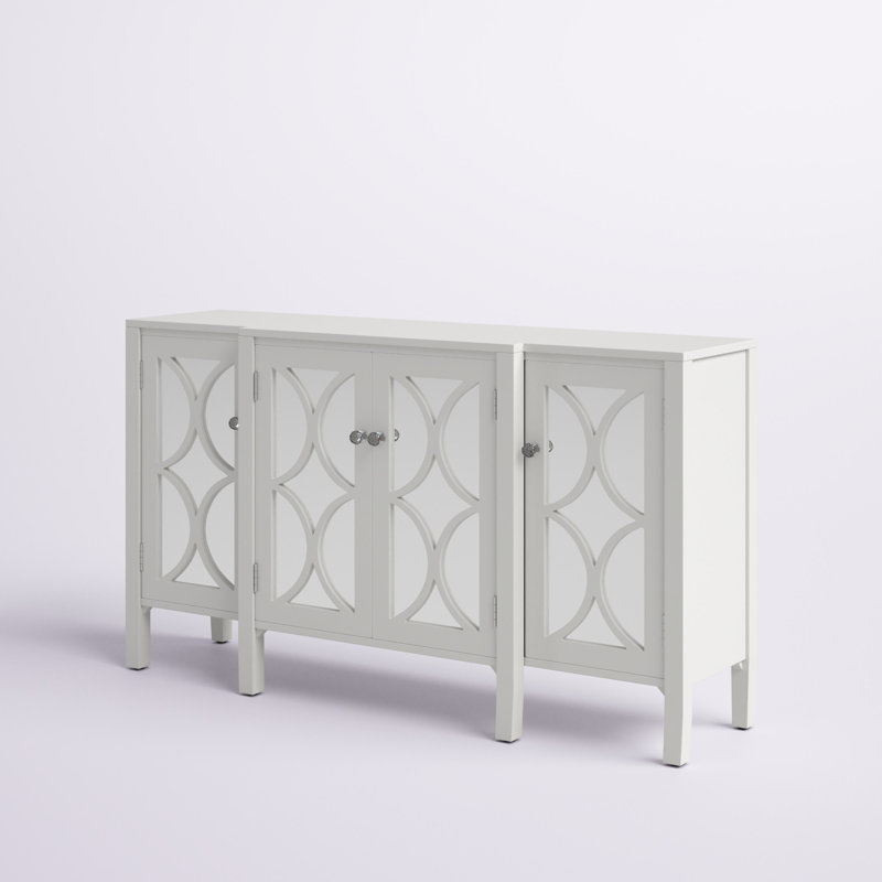 Buffet de 72 po de large Eveland, H 34 po x l 60 po x P 16 po, Blanc