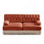 Canapé-lit de style Chesterfield en tissu de velours doux à boutons et à jupe à franges, facile à assembler-1999197554