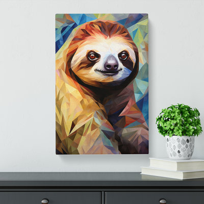 Sloth Cubism - Wrapped Canvas