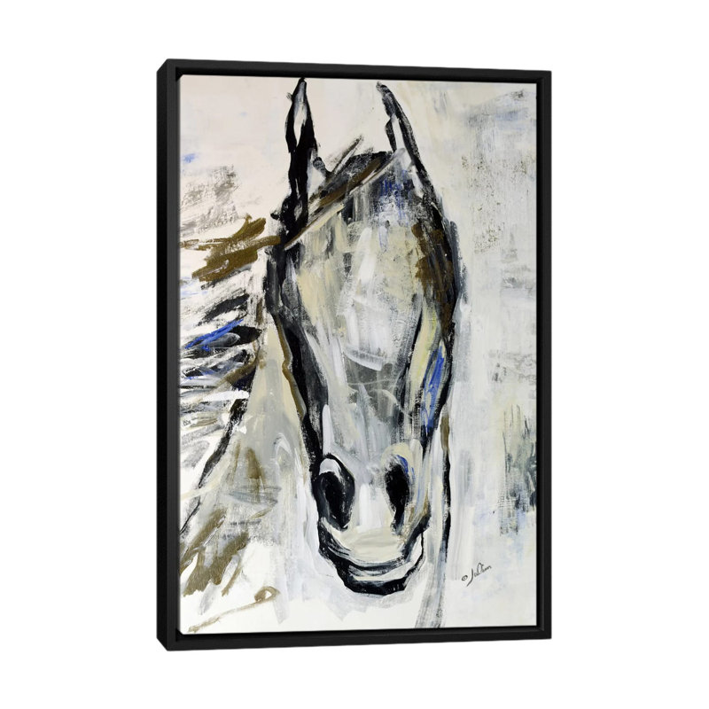 «Picasso's Horse I» par Julian Spencer, reproduction sur toile, H 26 po x l 18 po x P 1,5 po, Toile avec cadre noir