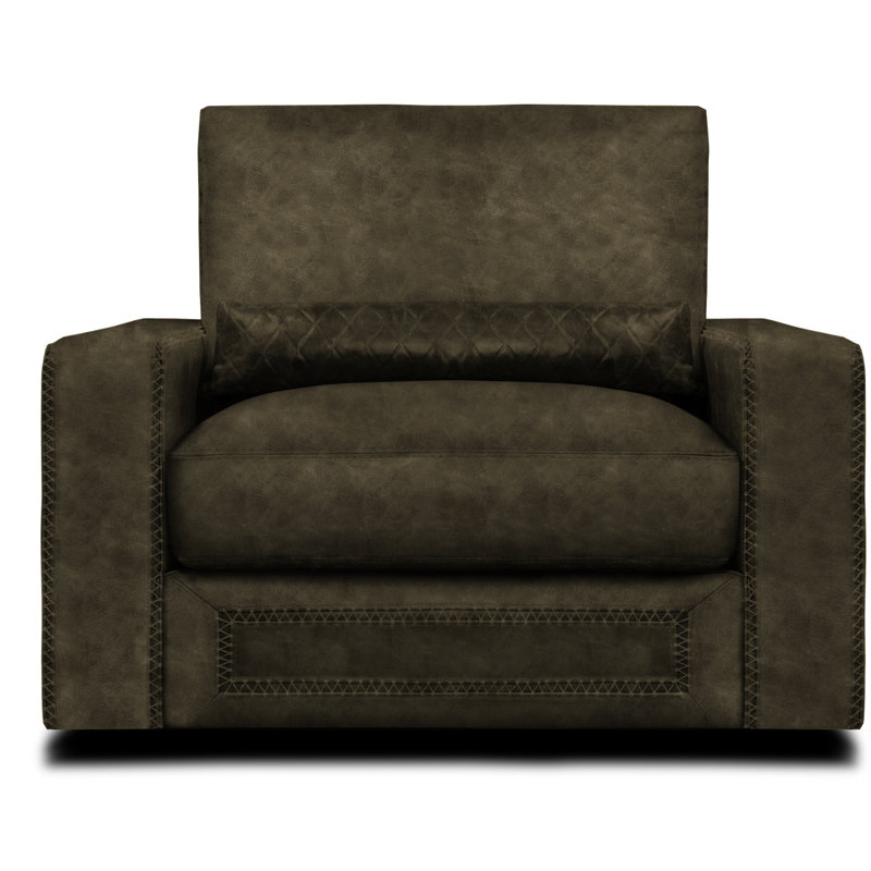 Downtown Cowboy Swivel Club Chair, Graphite (Coyote), Nutmeg