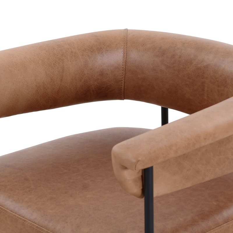 Carrie Upholstered Arm Chair,  Amber/Yellow