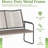 All-weather Woven Rope Patio Sofa With Metal Frame & Wooden Armrests