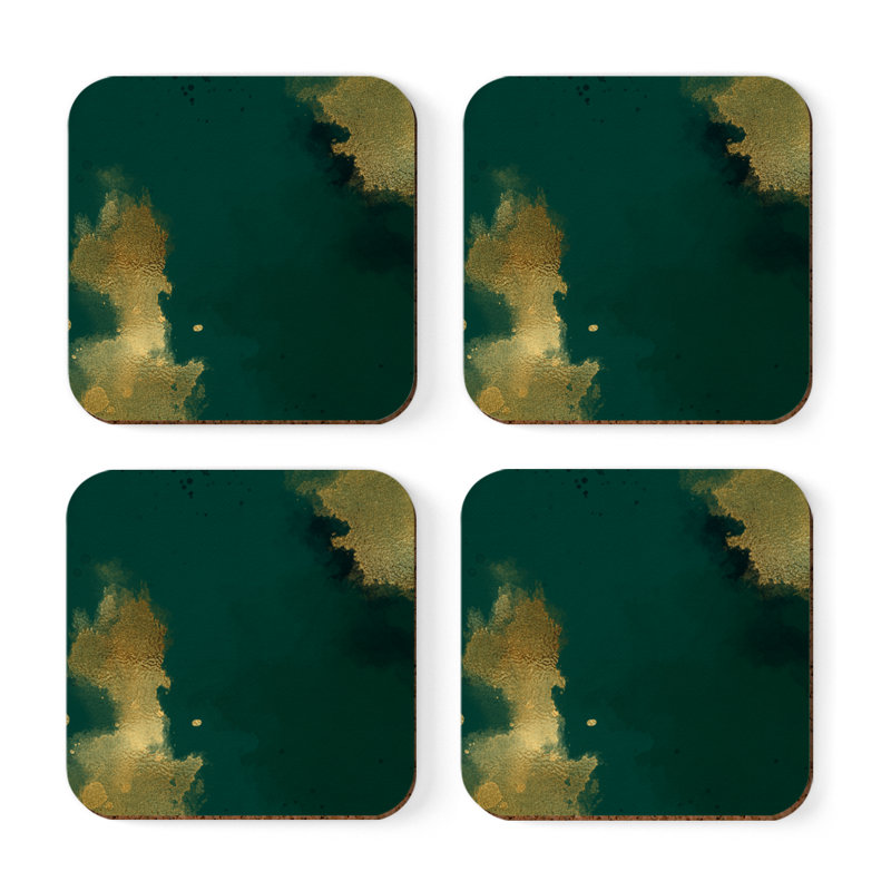 Cork Square 4 Piece Coaster Set