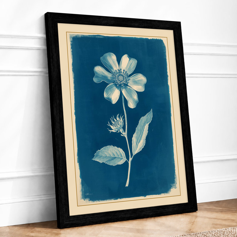 Delicate Bloom Botanical - Framed Print, A1 - 84.1 x 59.4 cm, Black