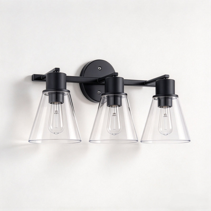 3 - Light LED Vanity Light, Matte Black