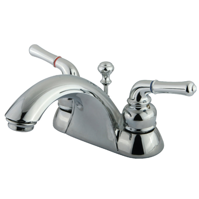 Robinet pour salle de bain avec ensemble de drain central à St. Charles, Chrome poli