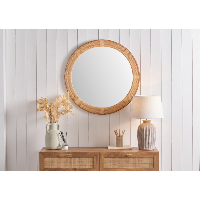 Bamboo / Rattan Round Mirror