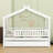 Wooden House Bed with Trundle-126131858-126131857