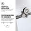 Porte de douche coulissante simple sans cadre de 58 à 60 po x H 60 po avec verre trempé transparent de 5/16 po-109692318