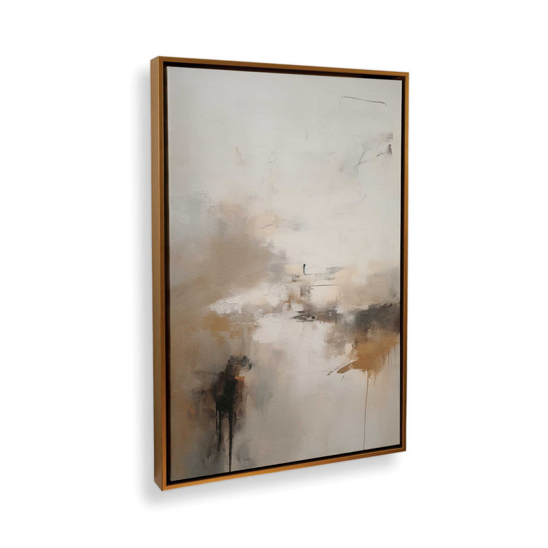 «Gentle Gilded Gust I», reproduction sur toile, H 36,75 po x l 24,75 po x P 1,75 po, Cadre flottant or poli
