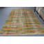Grand tapis turc jaune Oushak - pièce décorative rétro parfaite pour la salle à manger ou le salon