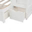 Lit superposé simple au-dessus de double / simple avec tablettes de rangement et tiroirs, blanc-1749010876