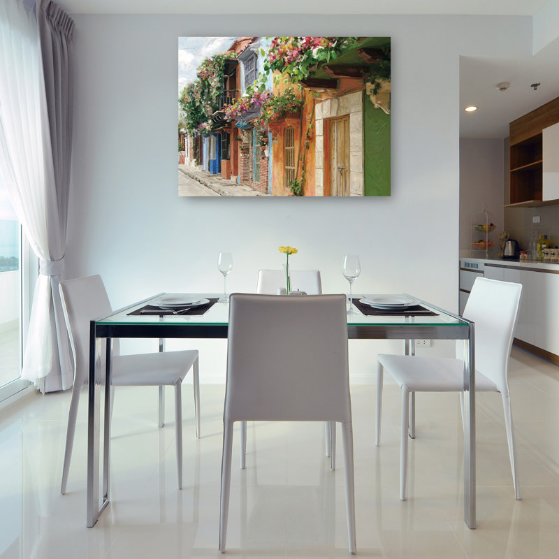 «Village Village» par Studio Arts, reproduction d'art sur toile, H 14 po x l 11 po, Toile tendue
