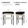 Gatlynn Modern Dining Chairs Upholstered Arm Chairs with Metal Legs For Dining Room/Living Room