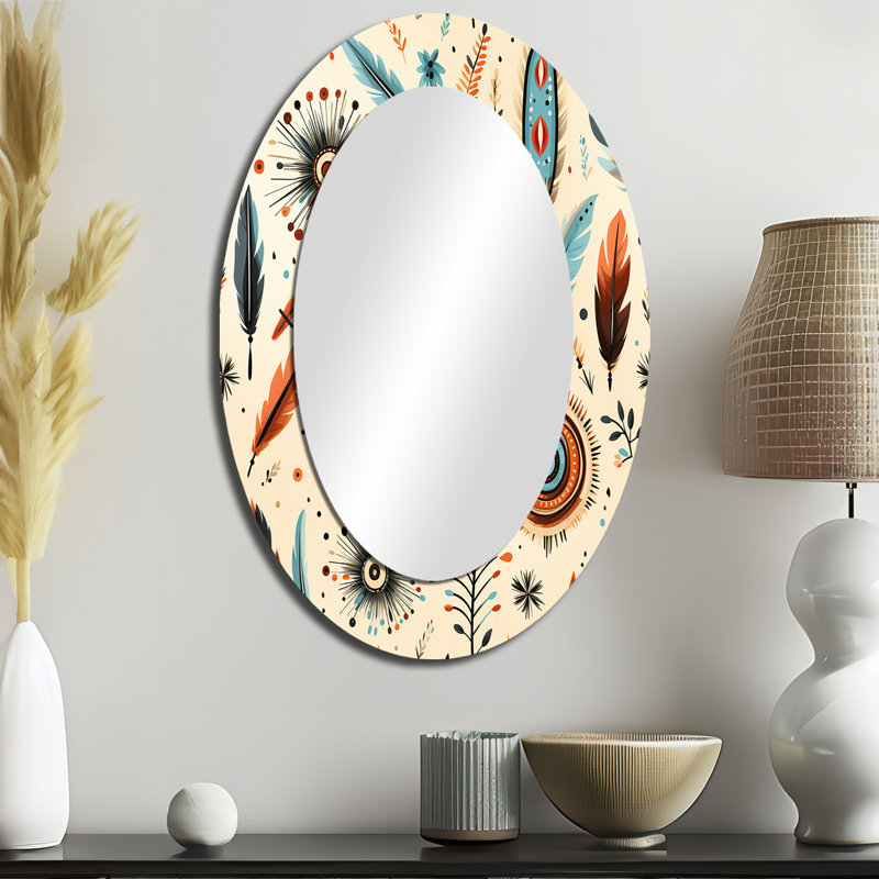 Motif bohème beige rétro nomade Ii Boho, H 36 po x l 24 po