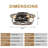 Bowdoin 18" Farmhouse Flush Mount Caged Ceiling Fan, Reversible Bladeless Ceiling Fan for Low Profile