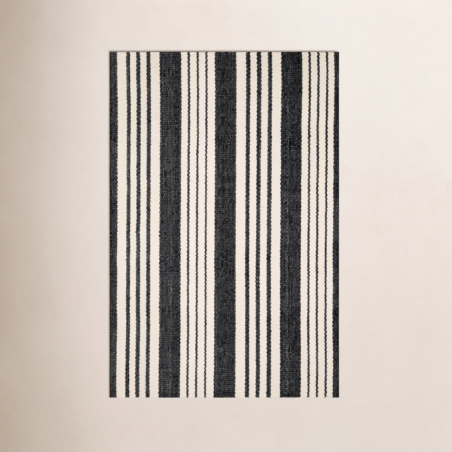 Birmingham Black Hand-Woven Outdoor Rug, Rectangle 8'6" x 11'6"