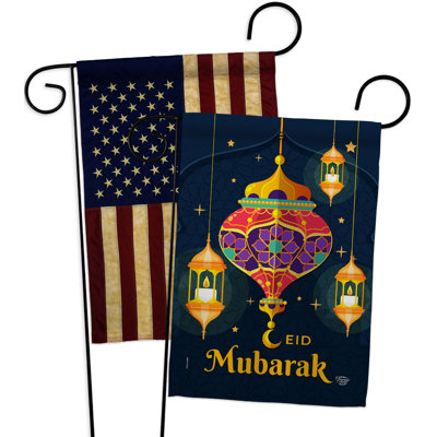 Drapeau de jardin à 2 côtés en polyester 18,5 po x 13 po