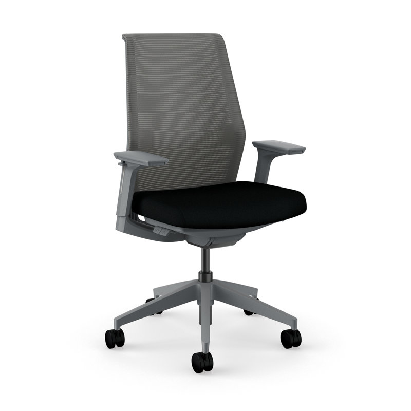  Chaise de bureau ergonomique en mailles chiffon HON, cadre gris anthracite, noir, Gris anthracite