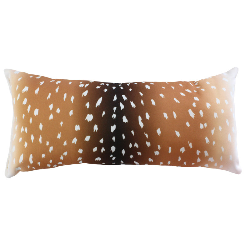  Polyester / Mélange de polyester Housse de coussin lombaire rectangulaire et insert, Naturel