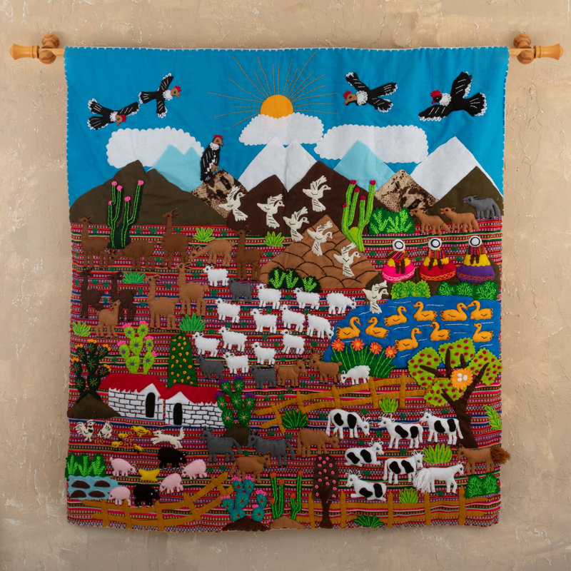 Hand Woven Plastic / Acrylic Tapestry