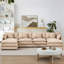 Canapé rembourré Cloud, canapé modulaire en U avec repose-pieds-1675090583