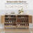 16-24 Pairs Shoe Storage Cabinet with Doors,Freestanding Shoe Organizer with Adjustable Shelves,Oak-602055315