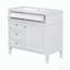 Meuble-lavabo simple 36 po avec plateau en céramique Dimitilde-439470284