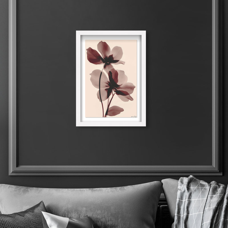 Crimson Coastline I Shadowbox Abstract Print by Oliver Gal, Black Frame, 10 x 15, 16.5"H x 11.5"W, White Frame