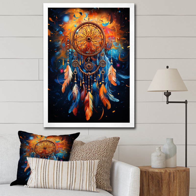Pottstown Dreamcatcher Infinite Dreams II sur impression sur toile, Cadre photo blanc, H 40 po x l 30 po x P 1,5 po