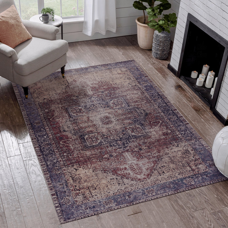 Washable Function Rug 3X5 Area Rug, Rectangle 5' x 3'