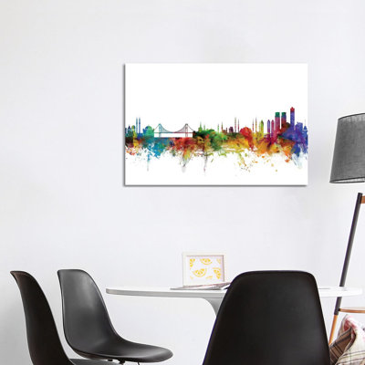 Istanbul, Turkey Skyline by Michael Tompsett - Wrapped Canvas Gallery-Wrapped Canvas Giclée