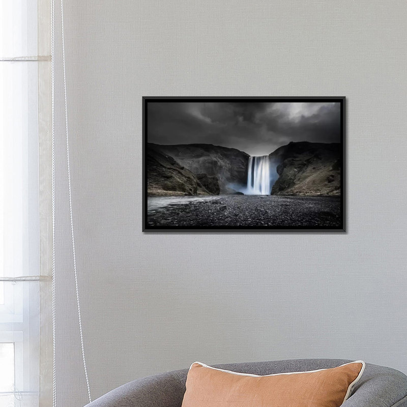 «Island», impression sur toile, H 18 po x l 26 po x P 1,5 po, Toile avec cadre noir, Pas de tapis