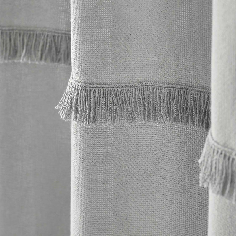 Cantonnière en toile de jute gris tourterelle, L 72 po x L 16 po