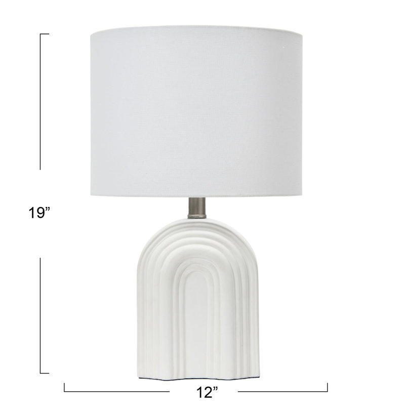 Macade Ceramic Table Lamp, White