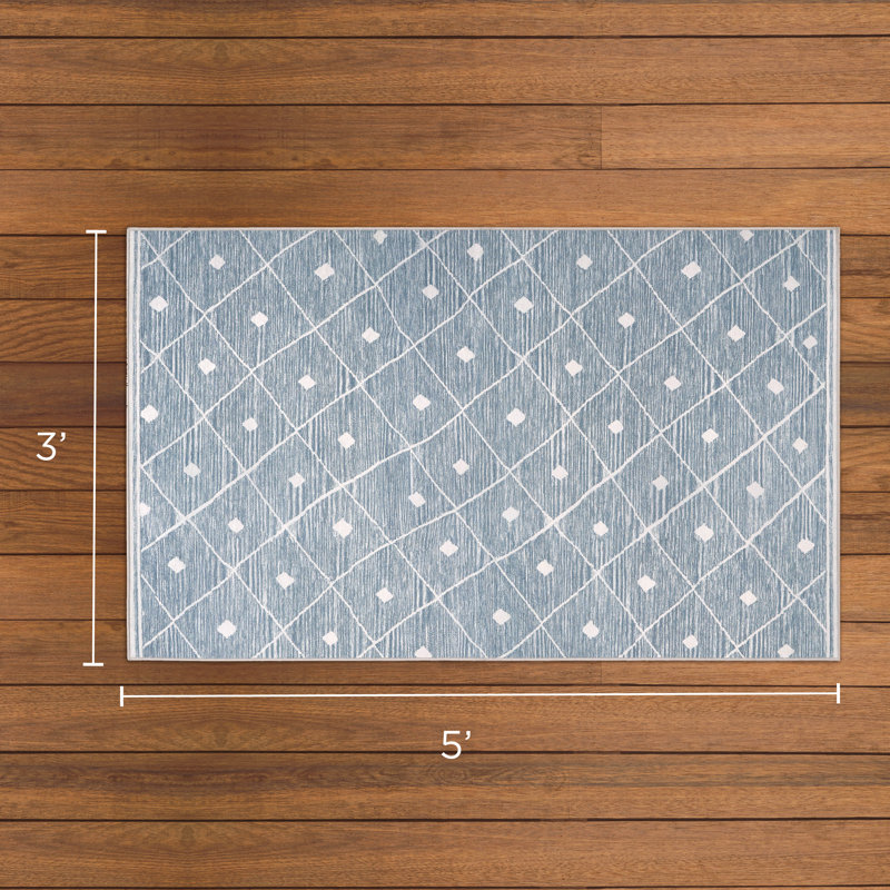 Wyatt & Ash Seta Machine Washable Imagine Printed Chenille Rugs 1-Piece, Rectangle 5' x 3'