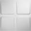 Panneau mural 3D 19,625 "x 19,625" en blanc (paquet de 20)