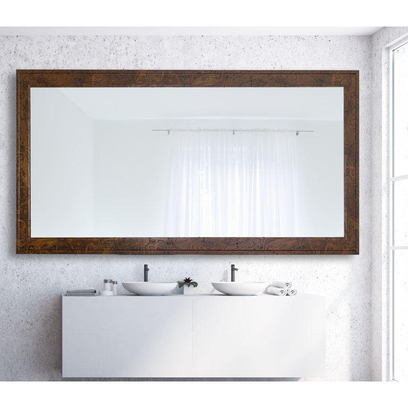 Hinatea Engineered Wood Flat Wall Mirror, 35.5" x 79"