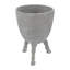 Jardinière décorative avec pieds en trépied, ciment gris 22 pouces, style moderne