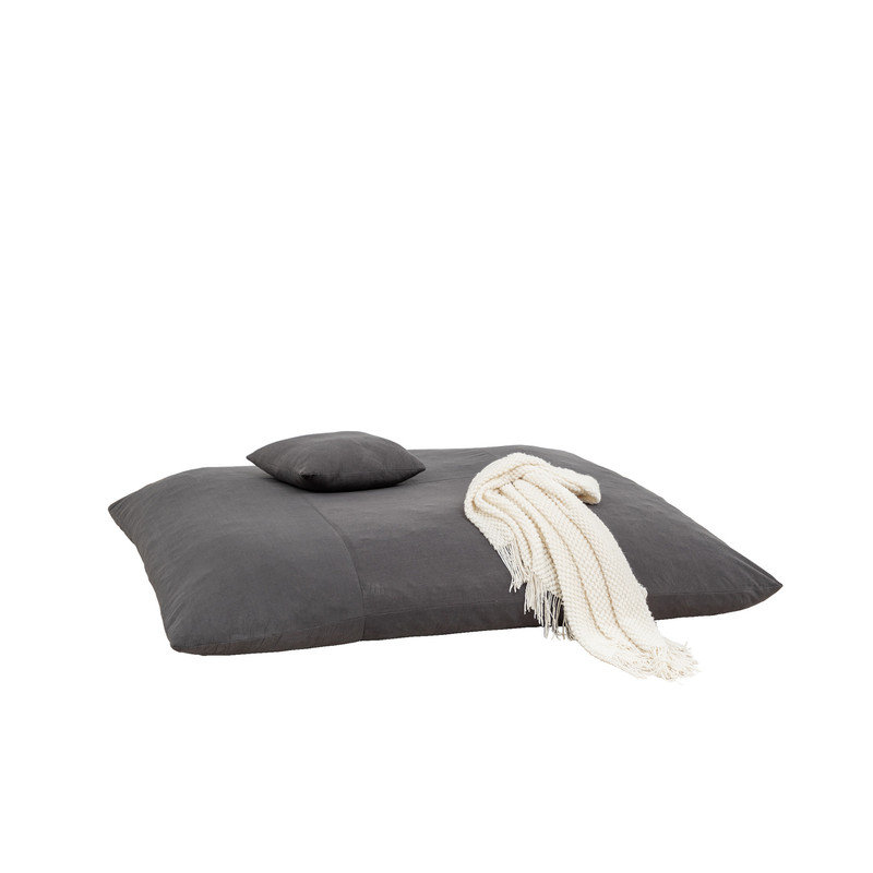 Fauteuil à billes en velours côtelé 3-en-1, Velours côtelé gris