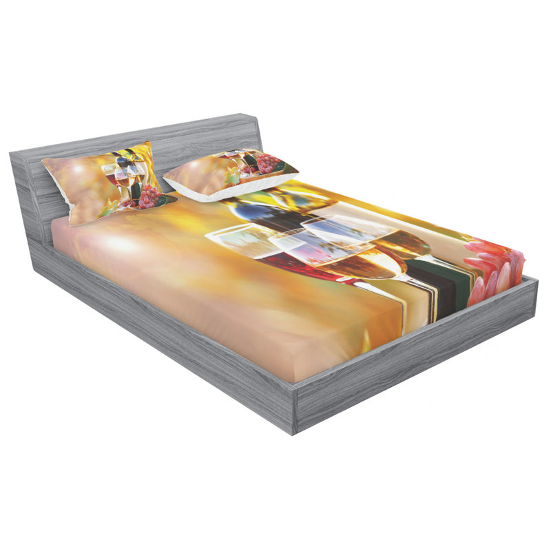 Microfiber Sheet Set, Queen Sheet Set with Fitted Sheet