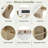 Fluted Kitchen Island With Drop Leaf, Power Outlet, Towel Rack, Spice Rack And Open Compartment-380827883