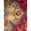 Tapis oriental rouge fait à la main 11 x 14 po