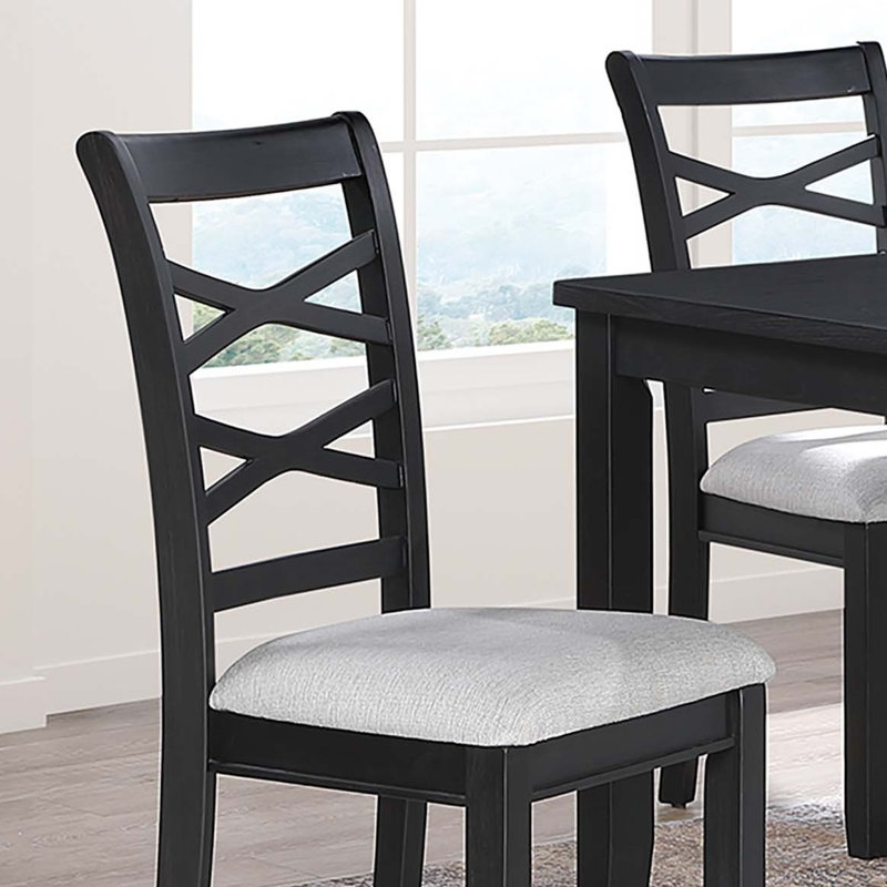 Mobilier de salle à manger 6 pièces gris foncé