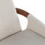 Chaise en bambou noyer et tissu crème
