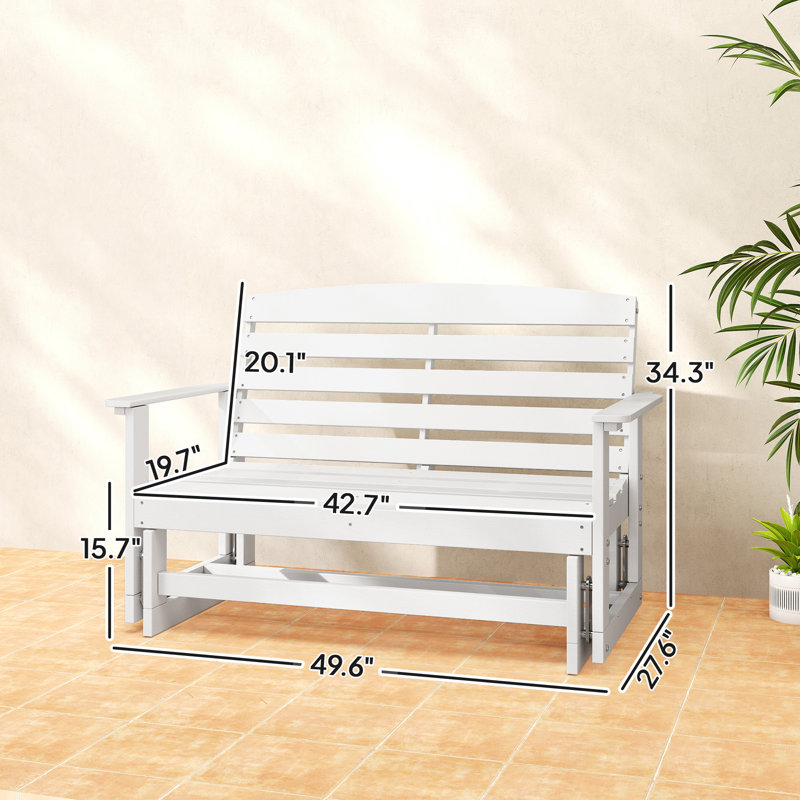 Banc en plastique d'extérieur Atena, Blanc