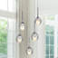 Lustre en cristal 5 lumières à DEL chrome brossé