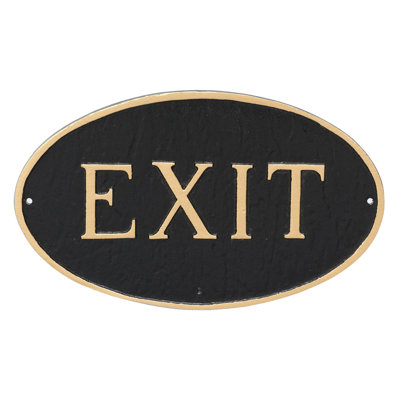 Plaque de jardin Exit