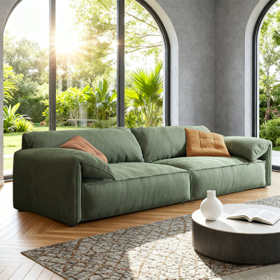 Canapé modulaire en polyester vert